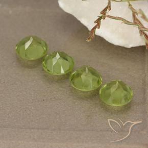 2.01 ct natürliche Mittelgrün Peridot-Edelsteine, Runden, VVS-VS