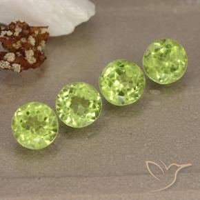2.32 ct natürliche Mittelgrün Peridot-Edelsteine, Runden, VVS-VS