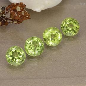 1,99 ct natürliche grüner Peridot-Edelsteine, Rundschliff, VVS-VS