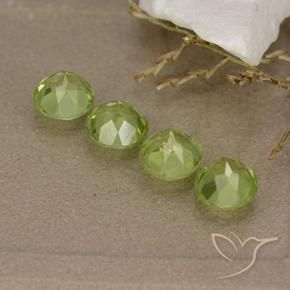 2.05 ct natürliche Mittelgrün Peridot-Edelsteine, Runden, VVS-VS
