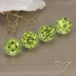 2.13 ct natürliche Lebendiges grün Peridot-Edelsteine, Runden, VVS-VS