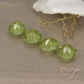 2.13 ct natürliche Lebendiges grün Peridot-Edelsteine, Runden, VVS-VS