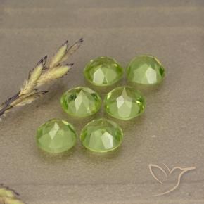 3.00 ct natürliche Lebendiges Gelbgrün Peridot-Edelsteine, Runden, VVS-VS