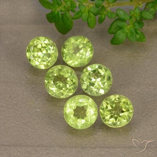 3.12 ct natürliche Mittelgrün Peridot-Edelsteine, Runden, VVS-VS