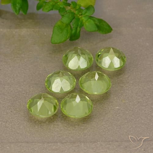 3.12 ct natürliche Mittelgrün Peridot-Edelsteine, Runden, VVS-VS