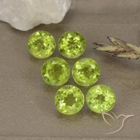 3.15 ct natürliche gelblich-grün Peridot-Edelsteine, Runden, VVS-VS