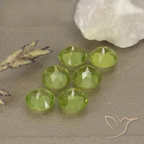 3.15 ct natürliche gelblich-grün Peridot-Edelsteine, Runden, VVS-VS