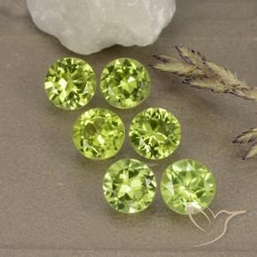 2.76 ct natürliche gelblich-grün Peridot-Edelsteine, Runden, VVS-VS