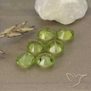 2.76 ct natürliche gelblich-grün Peridot-Edelsteine, Runden, VVS-VS