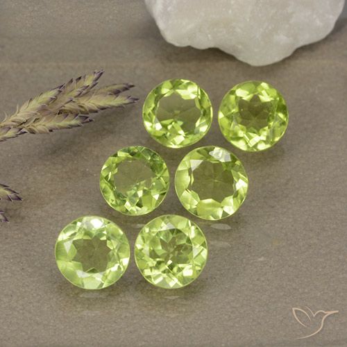 2.82ctw Natürlicher gelblich-grün Peridot, Runden, VVS-VS