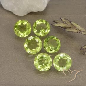 2.82 ct natürliche gelblich-grün Peridot-Edelsteine, Runden, VVS-VS