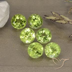3.33 ct natürliche Lebendiges grün Peridot-Edelsteine, Runden, VVS-VS