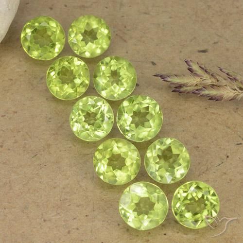 4.75 ct natürliche limettengrün Peridot-Edelsteine, Runden, VVS-VS
