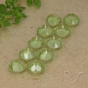 5.17 ct natürliche Leichtes lebendiges Grün Peridot-Edelsteine, Runden, VVS-VS