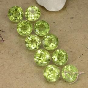 4.60 ct natürliche Mittelgrün Peridot-Edelsteine, Runden, VVS-VS