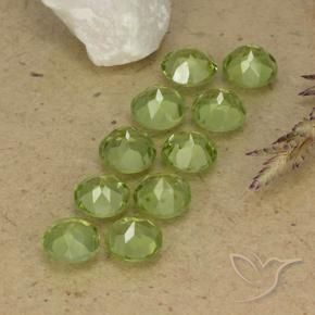 4.60 ct natürliche Mittelgrün Peridot-Edelsteine, Runden, VVS-VS