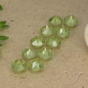 3.98 ct natürliche hellgrün Peridot-Edelsteine, Runden, VVS-VS