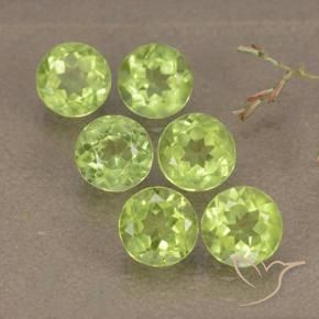 2.86 ct natürliche Leichtes lebendiges Grün Peridot-Edelsteine, Runden, VVS-VS
