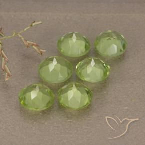 2.86 ct natürliche Leichtes lebendiges Grün Peridot-Edelsteine, Runden, VVS-VS