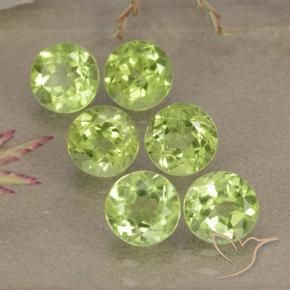 3.31 ct natürliche hellgrün Peridot-Edelsteine, Runden, VVS-VS