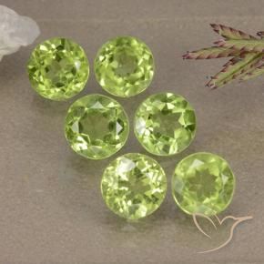 2.98 ct natürliche hellgrün Peridot-Edelsteine, Runden, VVS-VS