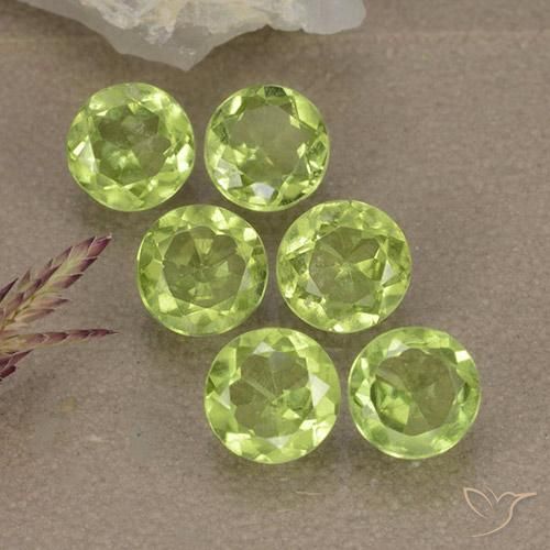 2.75 ct natürliche hellgrün Peridot-Edelsteine, Runden, VVS-VS