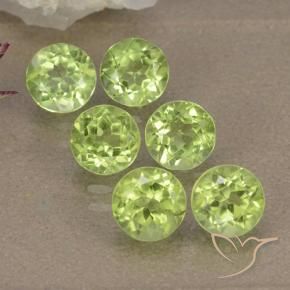 3.14 ct natürliche hellgrün Peridot-Edelsteine, Runden, VVS-VS