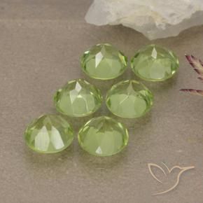 3.14 ct natürliche hellgrün Peridot-Edelsteine, Runden, VVS-VS