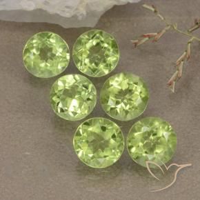 2.98 ct natürliche Leichtes lebendiges Grün Peridot-Edelsteine, Runden, VVS-VS