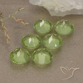 2.98 ct natürliche Leichtes lebendiges Grün Peridot-Edelsteine, Runden, VVS-VS