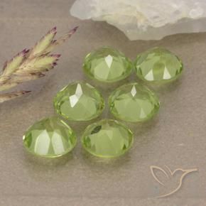 3.17 ct natürliche Leichtes lebendiges Grün Peridot-Edelsteine, Runden, VVS-VS