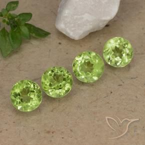 2.27 ct natürliche Lebendiges grün Peridot-Edelsteine, Runden, VVS-VS
