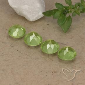 2.27 ct natürliche Lebendiges grün Peridot-Edelsteine, Runden, VVS-VS
