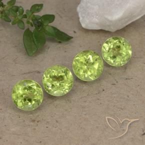 2.13 ct natürliche Leichtes lebendiges Grün Peridot-Edelsteine, Runden, VVS-VS