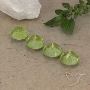 2.13 ct natürliche Leichtes lebendiges Grün Peridot-Edelsteine, Runden, VVS-VS