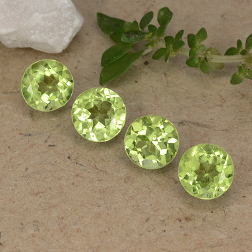 2.06 ct natürliche Leichtes lebendiges Grün Peridot-Edelsteine, Rund Schliff, VVS-VS