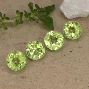 2.06 ct natürliche Leichtes lebendiges Grün Peridot-Edelsteine, Rund Schliff, VVS-VS