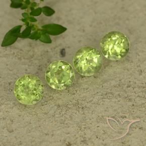 1.95 ct natürliche Leichtes lebendiges Grün Peridot-Edelsteine, Runden, VVS-VS