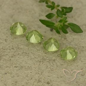 1.95 ct natürliche Leichtes lebendiges Grün Peridot-Edelsteine, Runden, VVS-VS