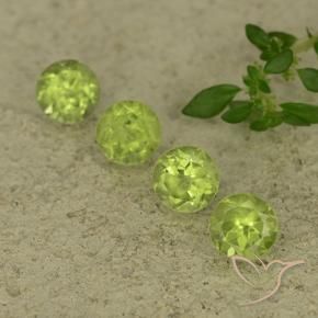 2.21 ct natürliche gelblich-grün Peridot-Edelsteine, Runden, VVS-VS