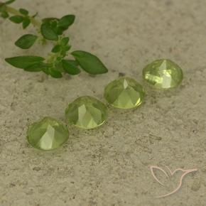 2.21 ct natürliche gelblich-grün Peridot-Edelsteine, Runden, VVS-VS