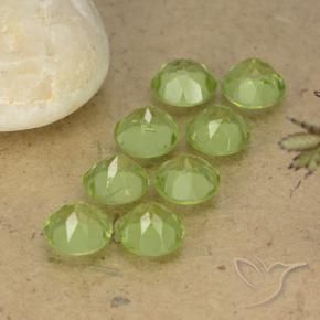 4.34 ct natürliche Mittelgrün Peridot-Edelsteine, Runden, VVS-VS