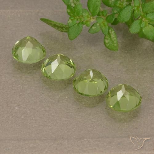 1.80 ct natürliche Leichtes lebendiges Grün Peridot-Edelsteine, Runden, VVS-VS