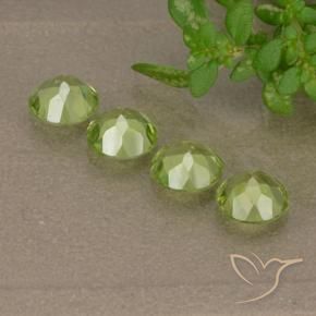 1.58 ct natürliche Leichtes lebendiges Grün Peridot-Edelsteine, Runden, VVS-VS
