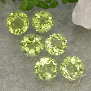 2.22 ct natürliche hellgrün Peridot-Edelsteine, Runden, VVS-VS