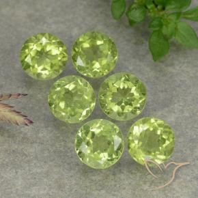 2.61 ct natürliche Leichtes lebendiges Grün Peridot-Edelsteine, Runden, VVS-VS