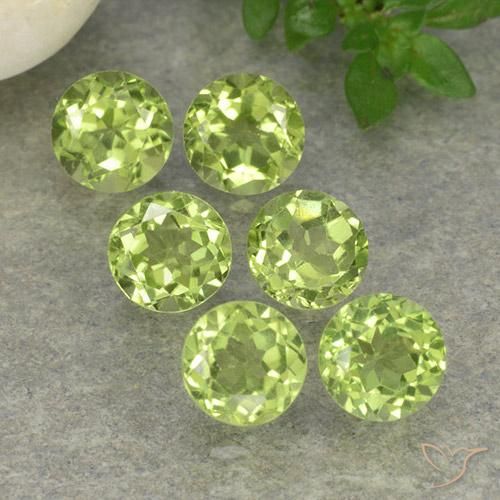 2.61 ct natürliche Leichtes lebendiges Grün Peridot-Edelsteine, Runden, VVS-VS
