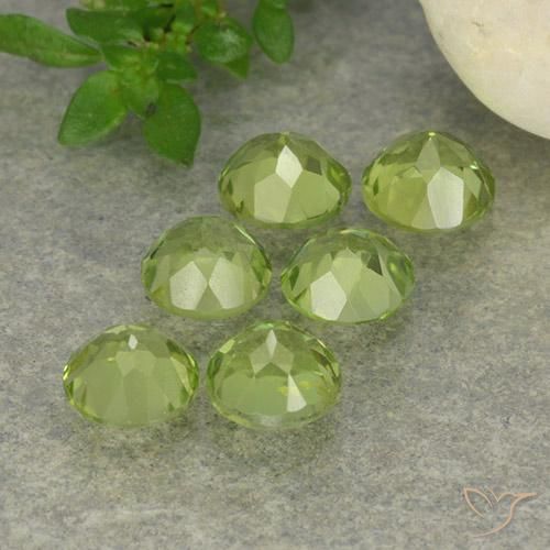 2.61 ct natürliche Leichtes lebendiges Grün Peridot-Edelsteine, Runden, VVS-VS
