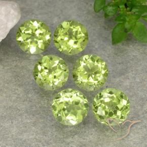 2.42 ct natürliche hellgrün Peridot-Edelsteine, Runden, VVS-VS