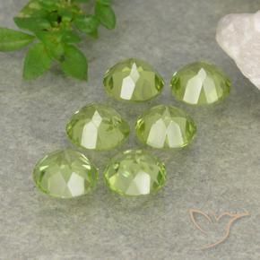 2.42 ct natürliche hellgrün Peridot-Edelsteine, Runden, VVS-VS